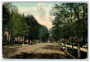 1909 East Walnut Street Scene Springfield Missouri MO Posted Vintage Postcard