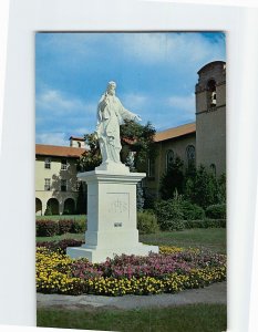 Postcard Statue of the Sacred Heart of Jesus, Franciscan Fathers, Burlington, WI