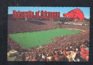 FAYETTEVILLE ARKANSAS RAZERBACKS FOOTBALL STADIUM GAME POSTCARD