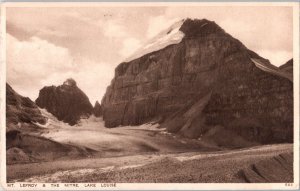 Mt Lefroy and the Mitre Lake Louise Alberta Canada Postcard Posted 1930