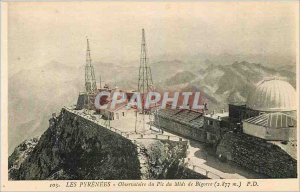 Old Postcard The Pyrenees Observatory Pic du Midi de Bigorre