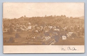 J87/ Macksburg Ohio RPPC Postcard c1910 Birdseye Stores Homes  #1986