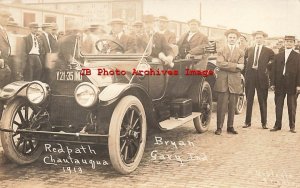 IN, Gary, Indiana, RPPC, Redpath Chautauqua, William Jennings Bryan in Auto