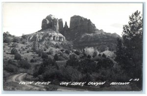 c1950's Twin Peaks Oak Creek Canyon Arizona AZ RPPC Photo Vintage Postcard