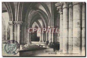 Old Postcard Bourges Crypt of the Cathedral