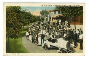 OH - Cleveland. Euclid Beach Park Amusement, Auto Train (crease)