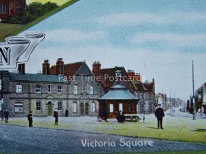 Staffordshire Stoke FENTON 5 Image Multiview - Old Postcard by W Shaw of Burslem