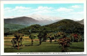 Mt Washington Snowcapped from Intervale, White Mountains NH Vintage Postcard I19