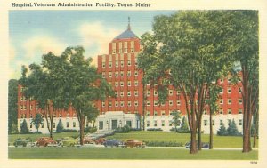 Togus Maine Veteran's Hospital Linen Postcard Unused