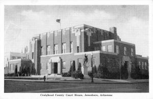 Jonesboro Arkansas Craighead Court House Street View Antique Postcard K84632