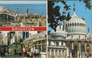 Sussex Postcard - Brighton,  The Lanes, Royal Pavilion, The Pier RS31386