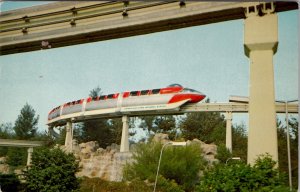 Disneyland Monorail Anaheim California Unposted Postcard X7