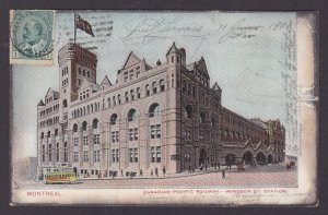 Postcard, CANADA, Montreal, Canadian Pacific Railway, Windsor St. Station