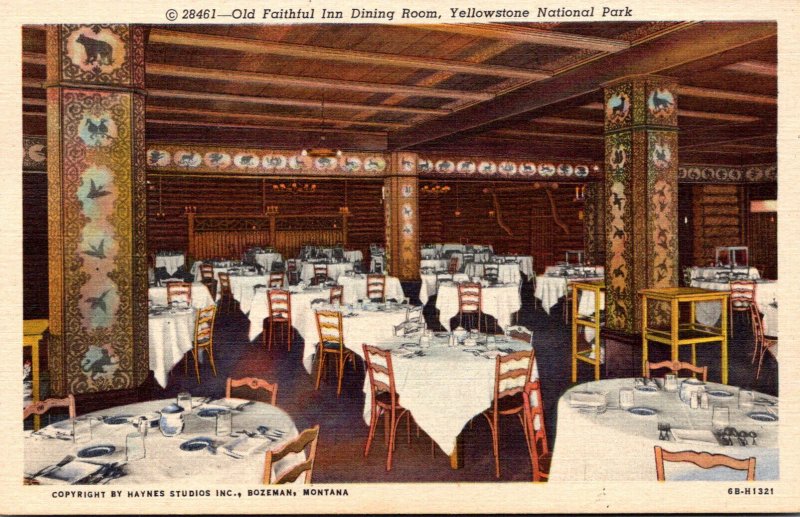 Yellowstone National Park Old Faithful Inn Dining Room Curteich