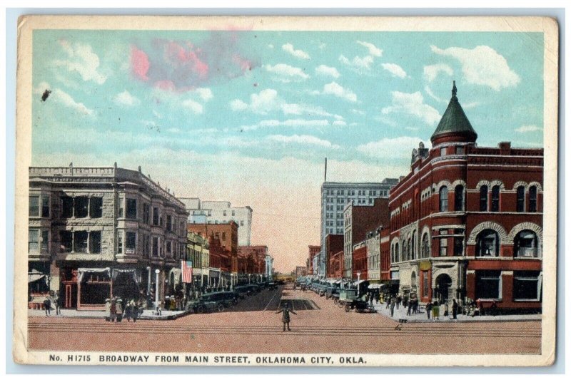1920 Broadway From Main Street Exterior Oklahoma City Oklahoma Vintage Postcard