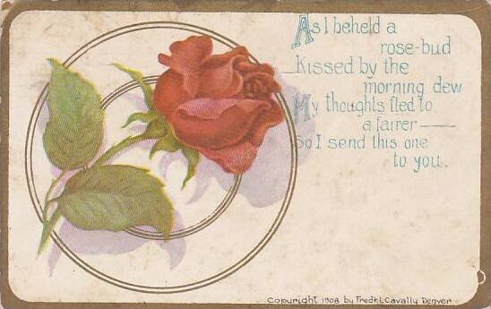 Fred Cavally Deluxe Series Red Rose 1909