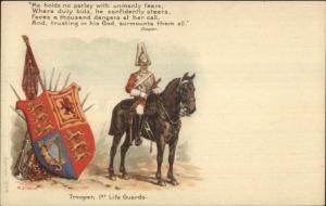 British Trooper 1st Life Guards Cowper Quote R. SIMKIN 20E c1900 Postcard