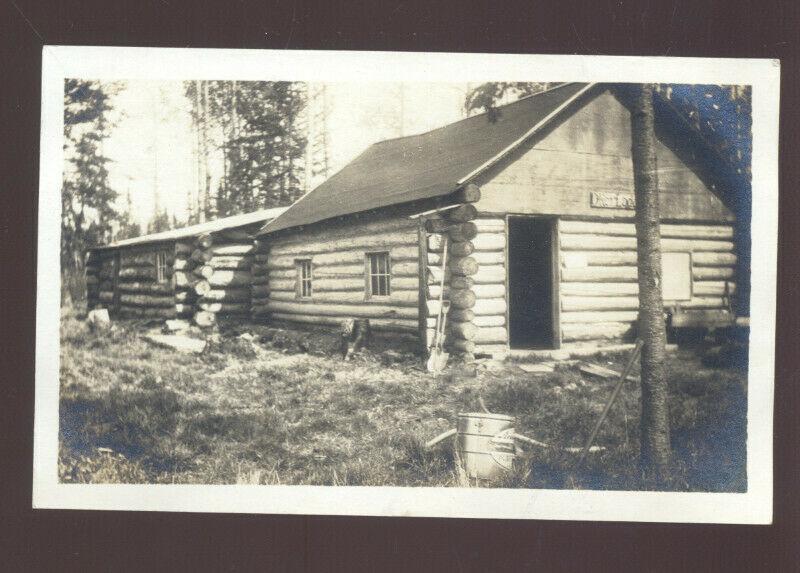 RPPC REELFOOT LAKE TENNESSEE OTTER LODGE LOG CABIN HOUSE REAL PHOTO POSTCARD