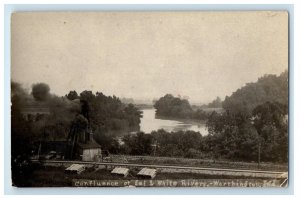 1909 Confluence Of Eel & White Rivers Worthington Indiana IN RPPC Photo Postcard 