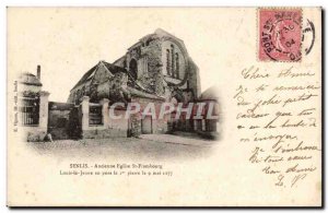 Senlis Old Postcard Old Church St Louis Frambourg young laid the first stone ...