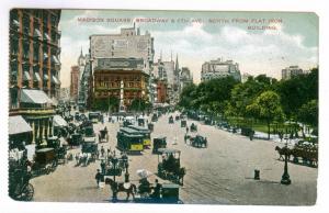 Madison Square; Broadway & 5th Ave., unused Undivided Back Postcard