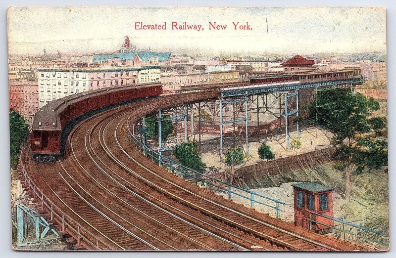Elevated Railway New York City NYC Railroad Lines Historical Landmarks