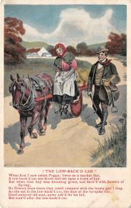 uk40326 low backd car uk artist signed john carrey folklore costume peasants