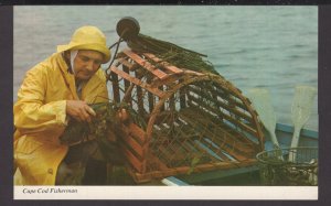 Massachusetts Cape Cod Fisherman with Prize of his catch (Lobsters) - Chrome