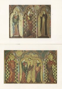 Thornham Parva Church Suffolk St Peter John Mural 2x Postcard s