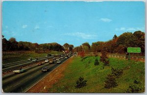 Vtg New York NY Long Island Expressway Highway Road 1960s View Postcard