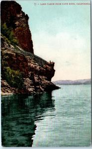 LAKE TAHOE, NV     CAVE ROCK from Lake  c1910s  Mitchell #71   Postcard