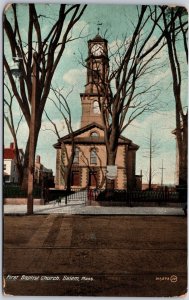 1910's First Baptist Church Salem Massachusetts MA Parish Posted Postcard