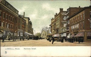 Lowell MA Merrimac St. TUCK c1910 Postcard