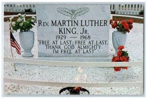 c1960 Memorial Dr. Martin Luther King Jr. Tomb Atlanta Georgia Vintage Postcard