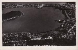 Brazil Rio Aerial View At Night 1953 Real Photo