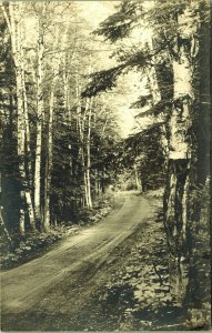 RPPC Henderson Road Jackson Maine Real Photo Postcard Gravel dirt