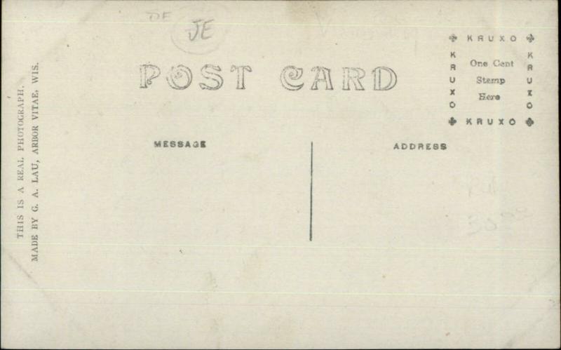 Arbor Vitae WI Shingel Shingle Mill Workers c1910 Real Photo Postcard