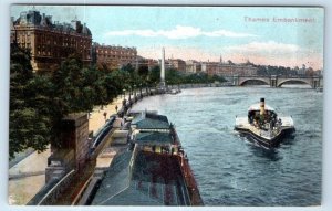 LONDON Thames Embankment ENGLAND UK Postcard