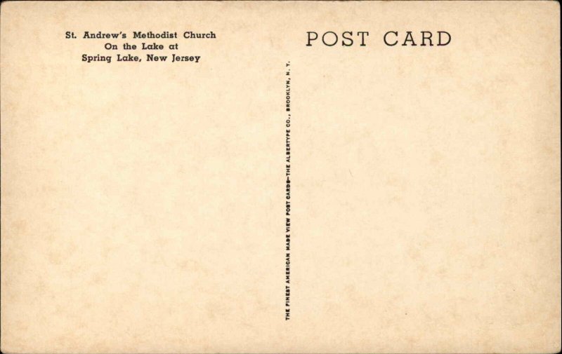 Spring Lake New Jersey NJ St Andrew's Methodist Church Vintage Postcard