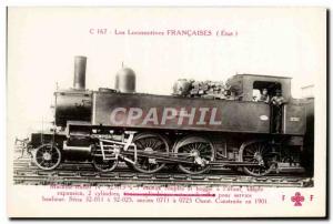 Postcard Old Train Locomotive Machine Tender No 32013