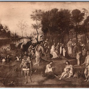 1560s Italy La Cour d'Isabelle d'Este Renaissance Painting Forest Figures A356