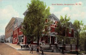 Morgantown West Virginia birds eye view Hotel Madeira antique pc Y13724