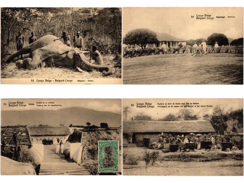 BELGIAN CONGO AFRICA 72 CPA AFRIQUE ALL POSTAL CARDS 50 POSTALLY USED