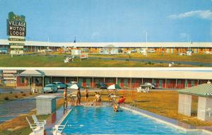 Wilson North Carolina Village Motor Lodge Pool View Vintage Postcard K70725