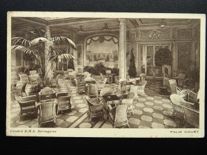 Shipping Cunnard Line R.M.S. BERENGARIA The Palm Court c1920 Postcard