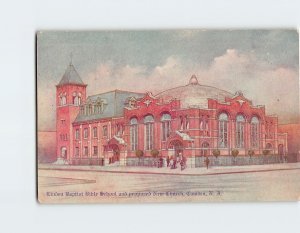 Postcard Linden Baptist Bible School and proposed New Church, Camden, New Jersey