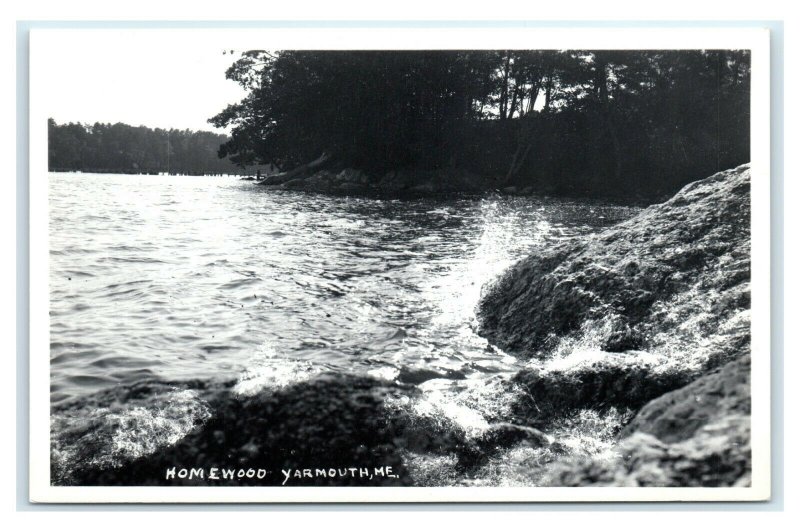 Postcard Homewood, Yarmouth ME Maine RPPC T5