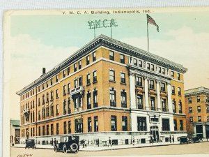 Vintage Postcard 1910's Y.M.C.A. Building Indianapolis Indiana IN