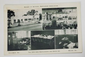 GA The GOO-GOO RESTAURANT AND DRIVE-INS Multi View Postcard Q18