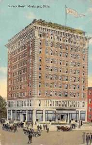 Severs Hotel Muskogee Oklahoma 1912 postcard